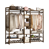 Elegant Bamboo Portable Clothes Rack and Hanger