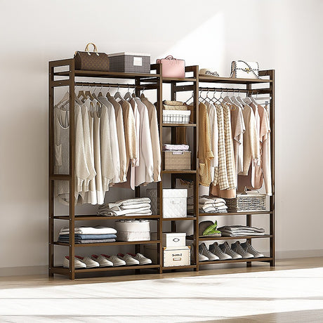 Elegant Bamboo Portable Clothes Rack and Hanger