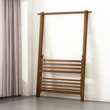 Iznatoraf Bamboo Clothes Rack, Coat and Garment Stand