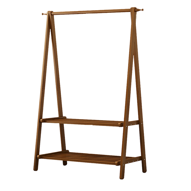 Iznatoraf bamboo clothes rack and coat stand