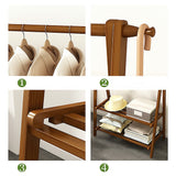 Iznatoraf Bamboo Clothes Rack, Coat and Garment Stand