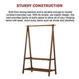 Iznatoraf Bamboo Clothes Rack, Coat and Garment Stand