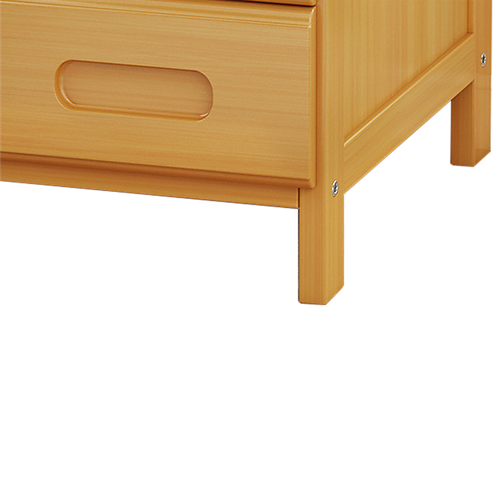 Bamboo Bedside Table Nightstand with 3 Drawers and Waterproof Surface — Allure Home Collections