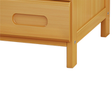 Bamboo Bedside Table Nightstand with 3 Drawers and Waterproof Surface — Allure Home Collections