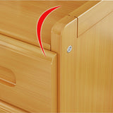 Bamboo Bedside Table Nightstand with 3 Drawers and Waterproof Surface — Allure Home Collections