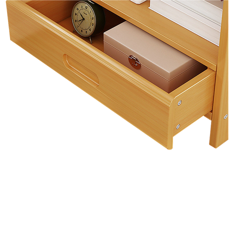 Bamboo Bedside Table Nightstand with 3 Drawers and Waterproof Surface — Allure Home Collections