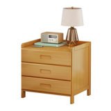 Bamboo Bedside Table Nightstand with 3 Drawers and Waterproof Surface — Allure Home Collections