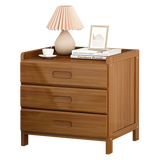 Bamboo Bedside Table Nightstand with 3 Drawers and Waterproof Surface — Allure Home Collections