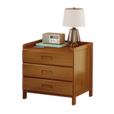Bamboo Bedside Table Nightstand with 3 Drawers and Waterproof Surface — Allure Home Collections