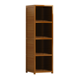 Bamboo Adjustable Bookcase, 4 Shelf Natural
