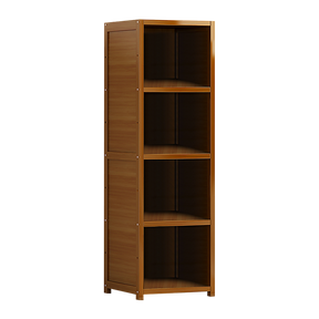 Bamboo Adjustable Bookcase, 4 Shelf Natural