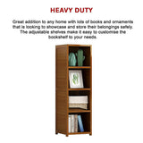 Randy and Travis Bamboo Adjustable Shelf Bookcase — 5 Tiers, Natural — Allure Home Collections