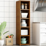 Bamboo Adjustable Shelf Bookcase Display Rack