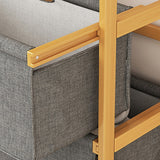 Bamboo Storage Shelf with Removable Hamper