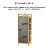 Bamboo Storage Shelf with Removable Hamper