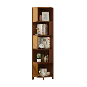 Thebarton 5 Tier Corner Bookshelf, Natural