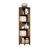 Industrial 5-Shelf Corner Bookcase