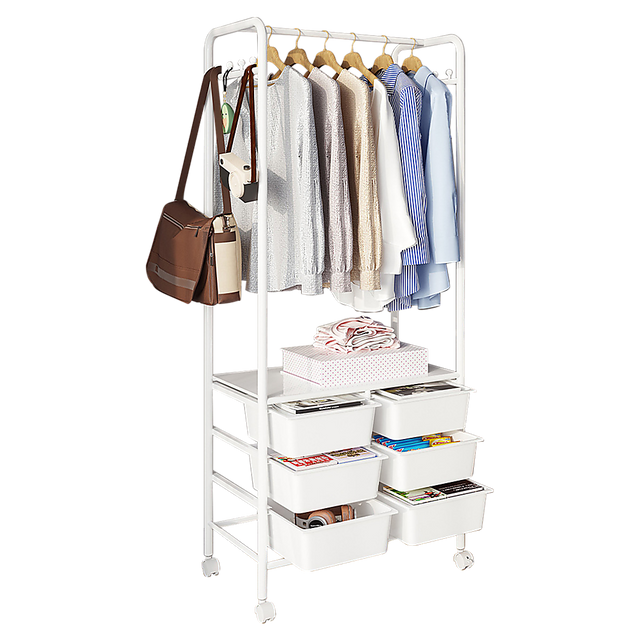 Modern Metal Open Wardrobe with Storage Solutions