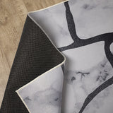 Marble polypropylene floor rug grey 200x300cm