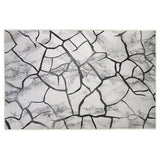 Marble polypropylene floor rug grey 200x300cm