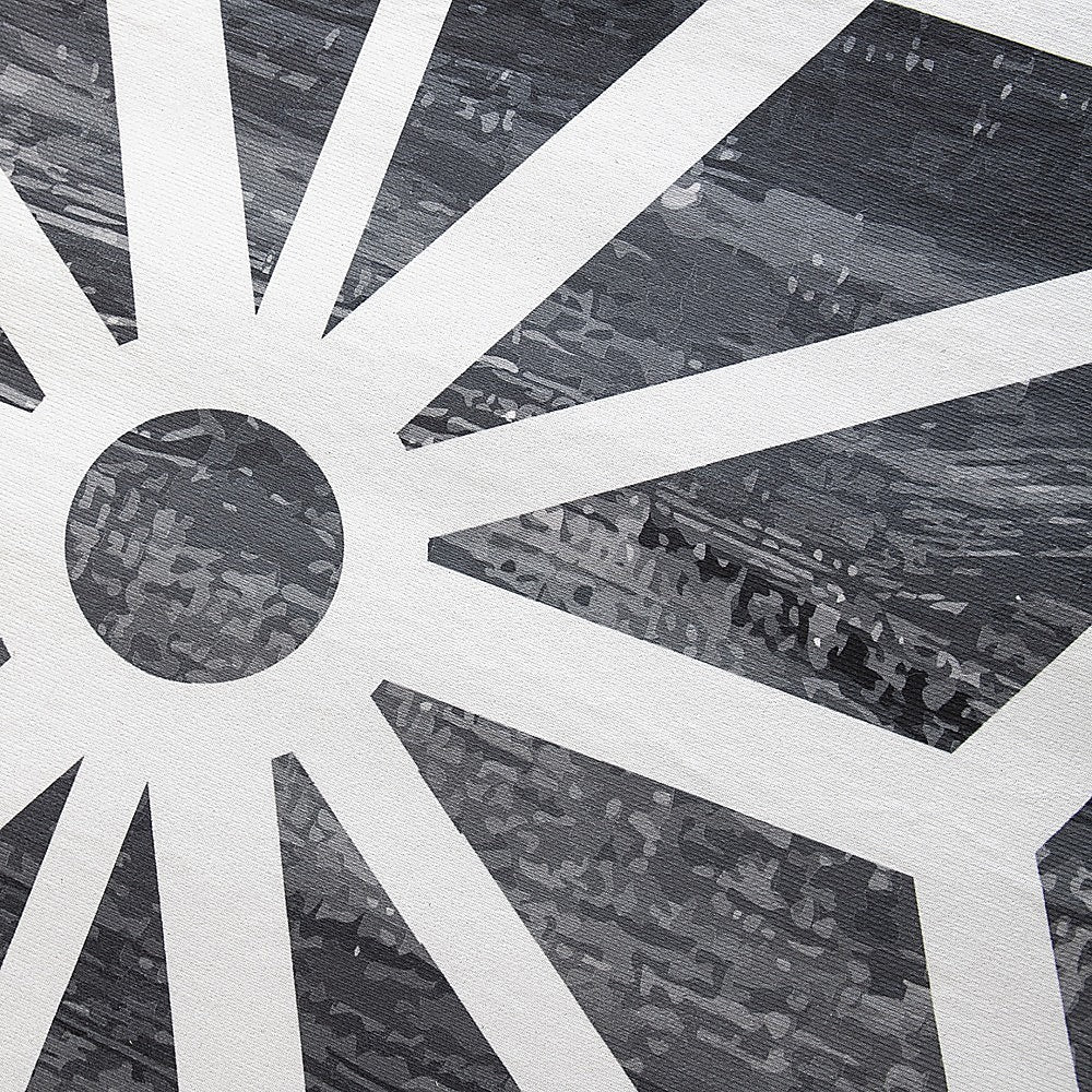 Geometric polypropylene floor rug black and white 200x300cm