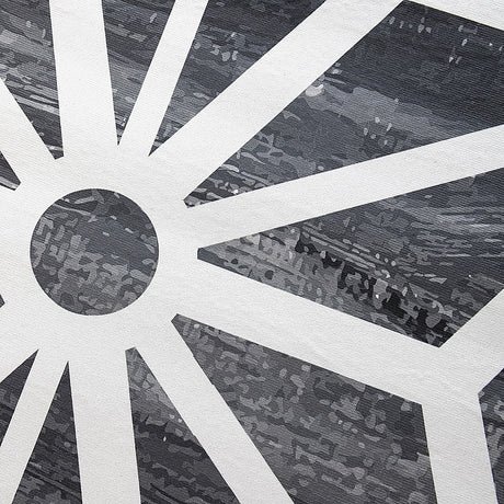 Geometric polypropylene floor rug black and white 200x300cm