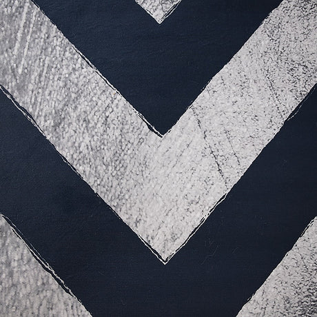 Chevron stripe polypropylene floor rug blue 200x300cm