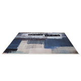 Abstract polypropylene floor rug blue 200x300cm