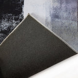 Abstract polypropylene floor rug blue 200x300cm