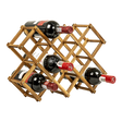 Wooden Wine Rack Freestanding 10 Bottle Countertop Pine view 1