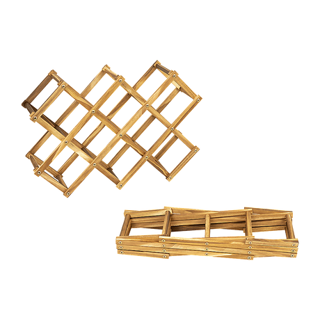 Wooden Wine Rack Freestanding 10 Bottle Countertop Pine view 4