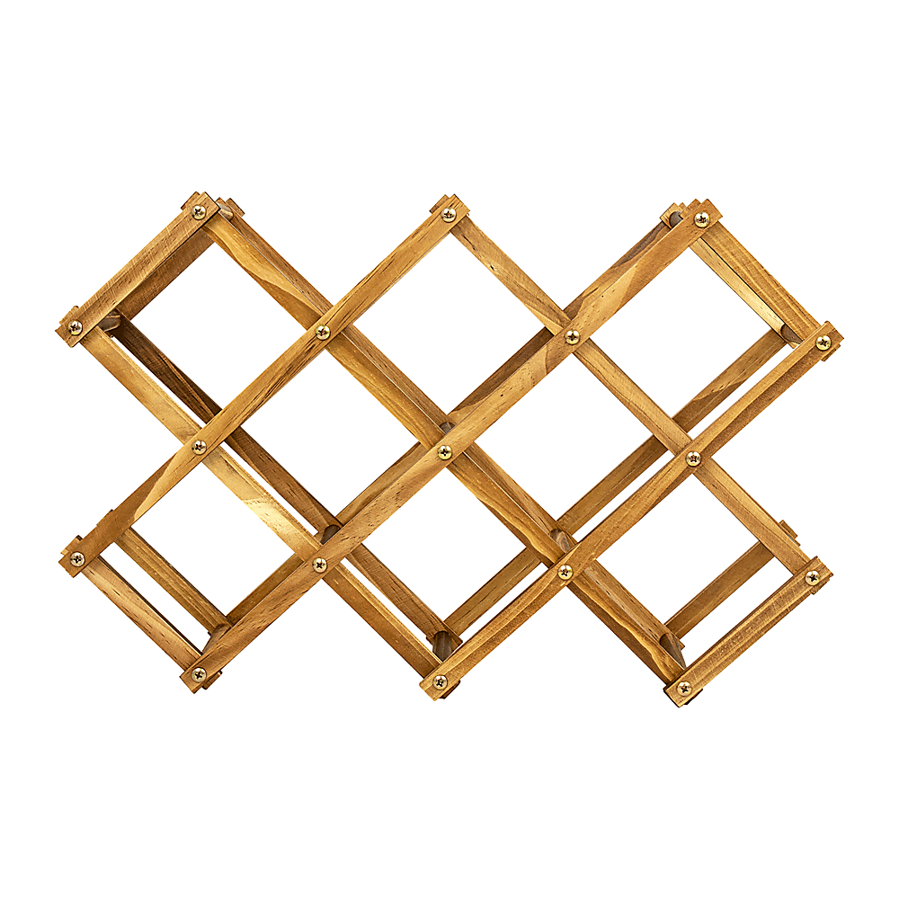 Wooden Wine Rack Freestanding 10 Bottle Countertop Pine view 5