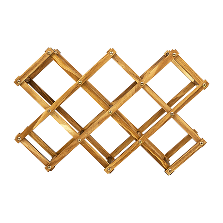Wooden Wine Rack Freestanding 10 Bottle Countertop Pine view 5