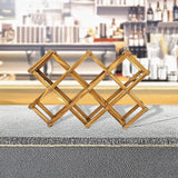 Wooden Wine Rack Freestanding 10 Bottle Countertop Pine view 7