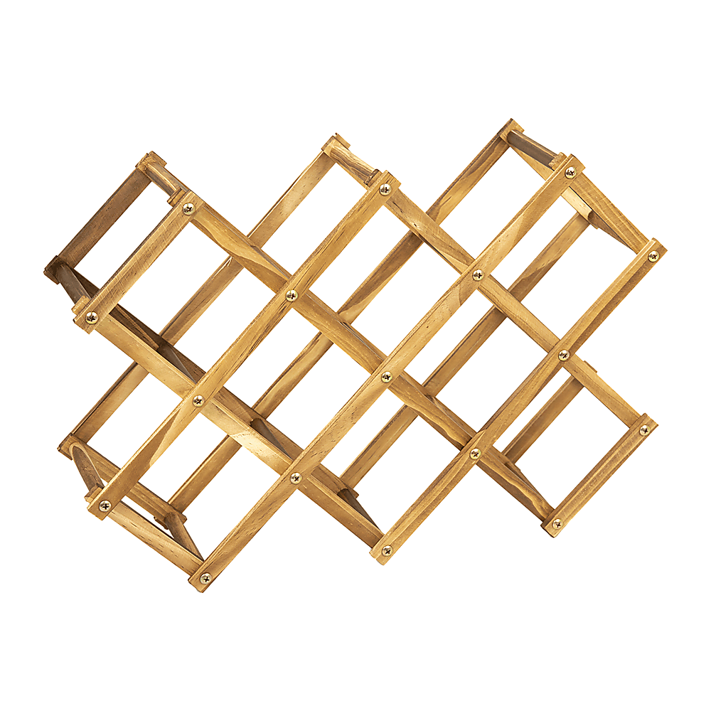 Wooden Wine Rack Freestanding 10 Bottle Countertop Pine view 8
