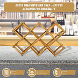 Wooden Wine Rack Freestanding 10 Bottle Countertop Pine view 10