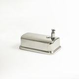 Manual stainless steel pump nozzle on the wall mounted soap dispenser