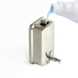 Mounting screws and fixings supplied with the stainless steel soap dispenser