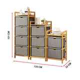 Bamboo Shelf & Hampers Storage Set