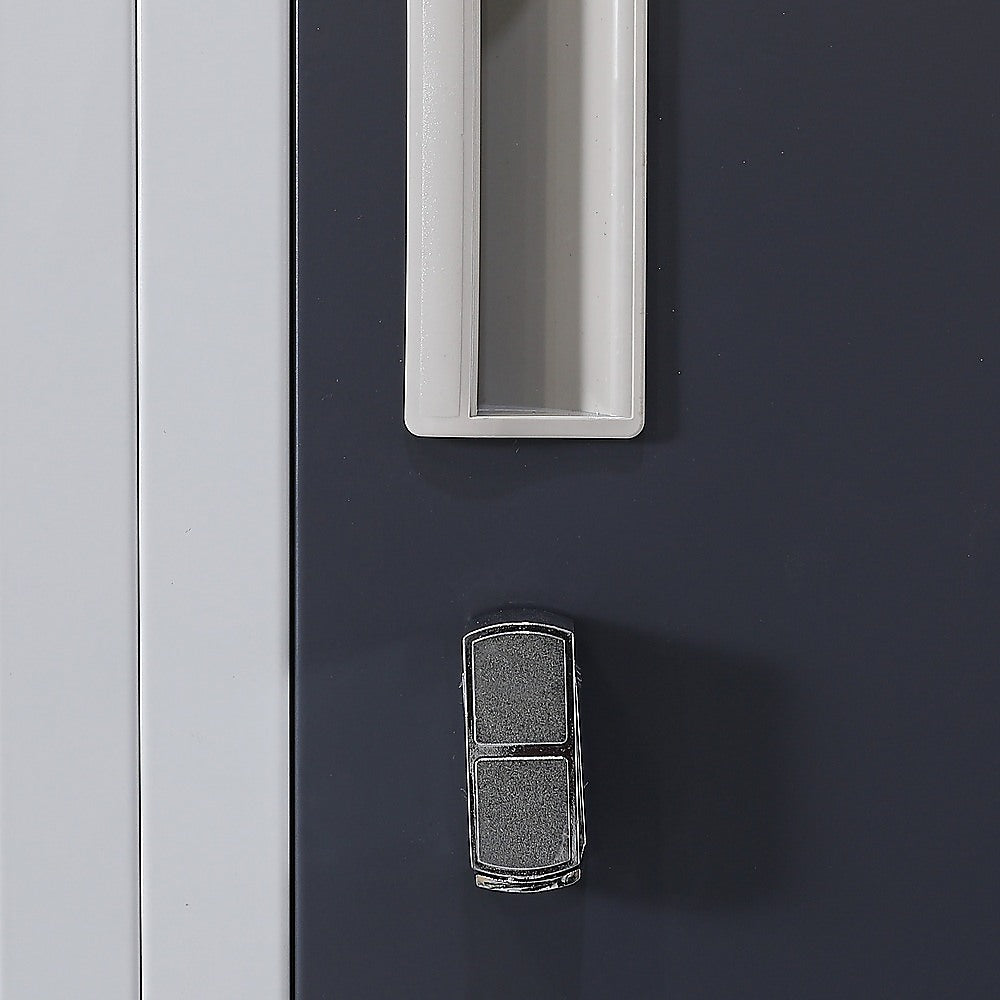 12-Door Steel Storage Locker, Grey with Charcoal Doors - image 10