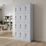 12-Door Steel Storage Locker in Grey, key lock - image 2