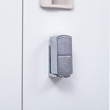 12-Door Steel Storage Locker in Grey, padlock-operated - image 4