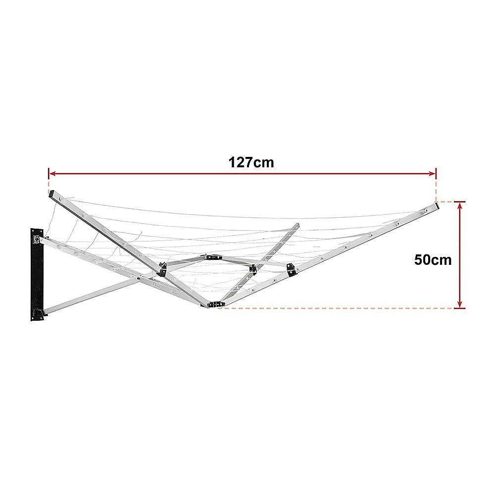 Wall-Mounted 5 Arm Folding Clothes Airer
