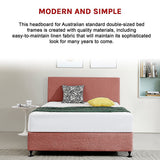Linen Fabric Double Bed Deluxe Headboard Bedhead - Pearl Copper Brown