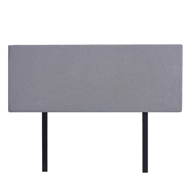 Linen Fabric Double Bed Deluxe Headboard Bedhead - Slate Ash