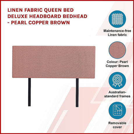 Anglers Reach Panel Bed Head, Pearl Copper Brown Queen image 4