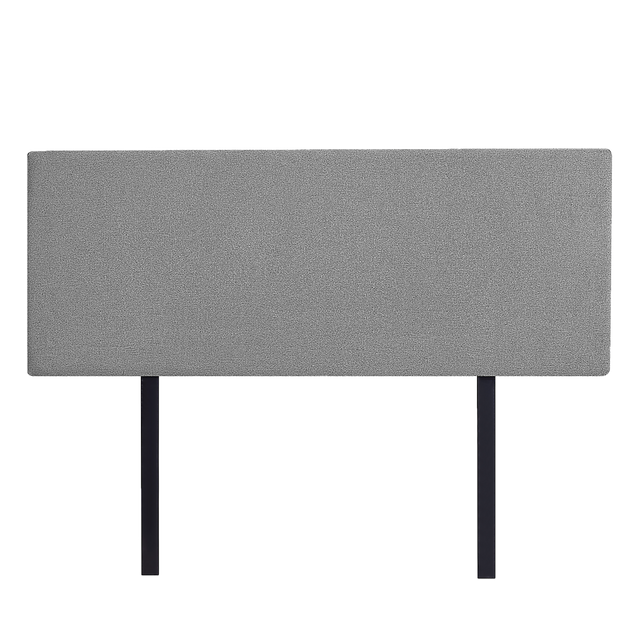Linen Fabric Queen Bed Deluxe Headboard Bedhead - Night Ash