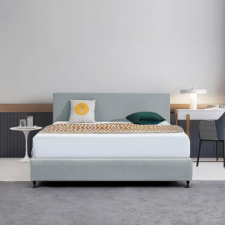 Braemar Bay Curved Bed Head, Stone Grey King