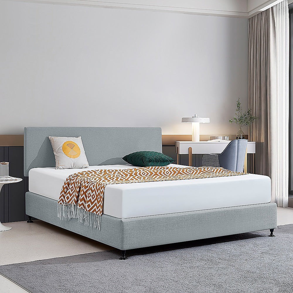 Braemar Bay Curved Bed Head, Stone Grey King