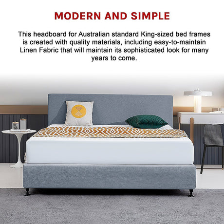 Braemar Bay Curved Bed Head, Berlin Blue King